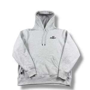 100 Thieves Grey Embroidered Black Logo Heavyweight Pullover Hoodie Mens S EUC